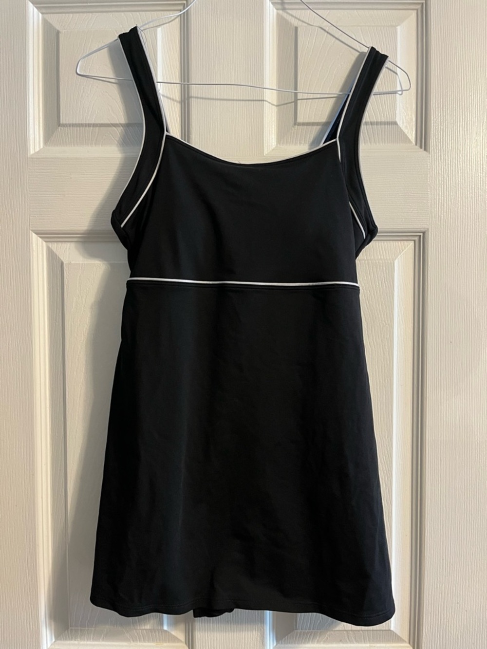 Speedo Endurance+ Chlorine Resistant Piped Swim Dress One-Piece Size 12 EUC